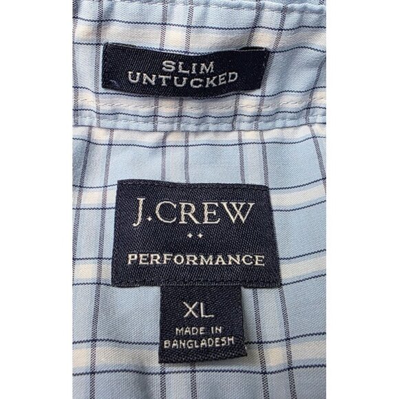 J Crew Shirt Mens XL Blue Plaid Long Sleeve Button Down Casual - Picture 7 of 14